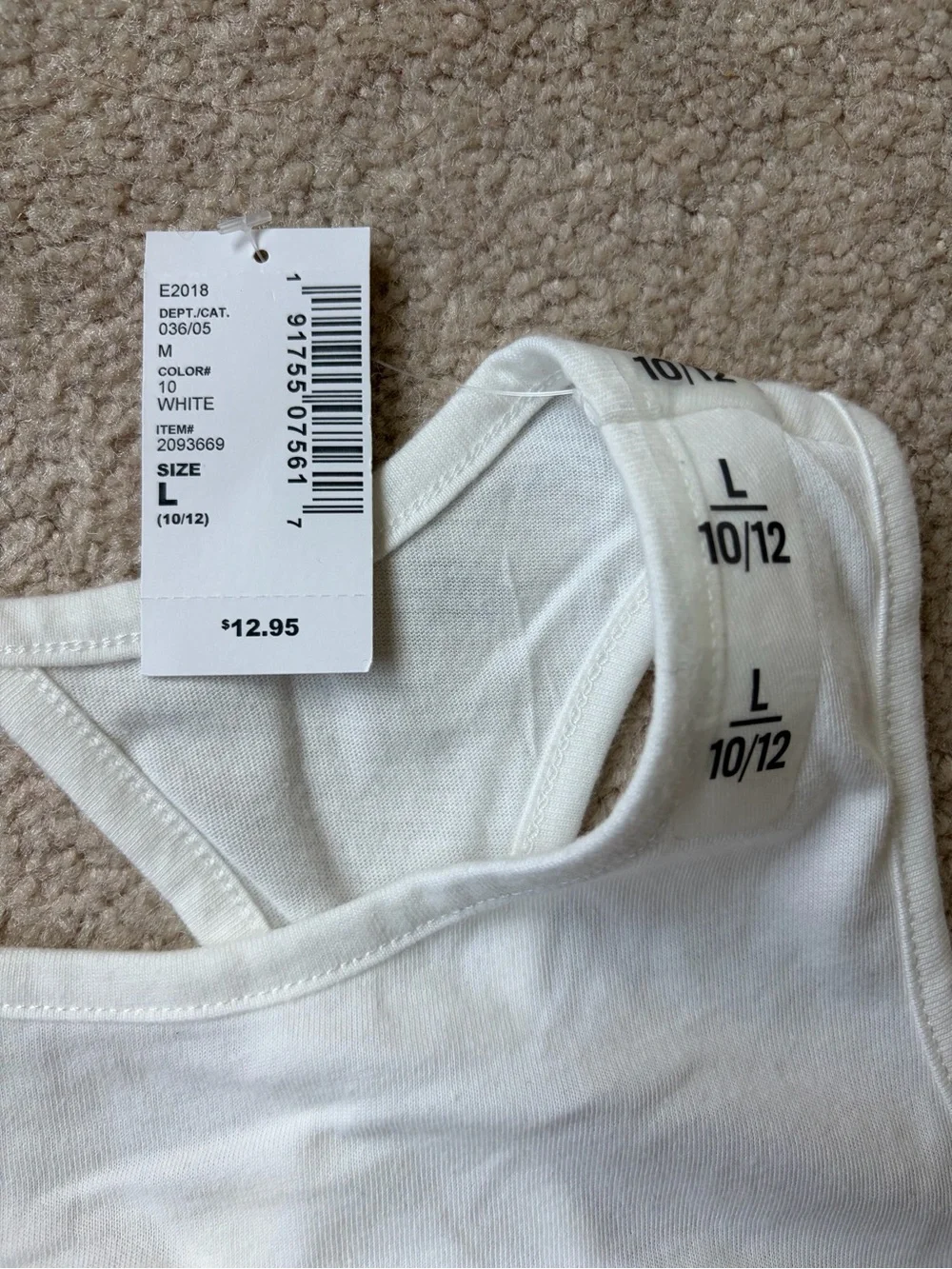The Children's Place White Tank Top with Pink 'Meow Squad' Kitty Graphic